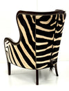 Wing Back Wrap Chair in Zebra