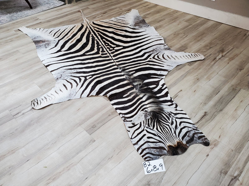 B Grade Zebra Skin Rug- B2