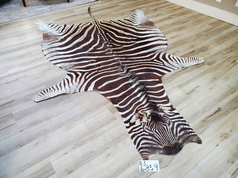 B Grade Zebra Skin Rug- B3