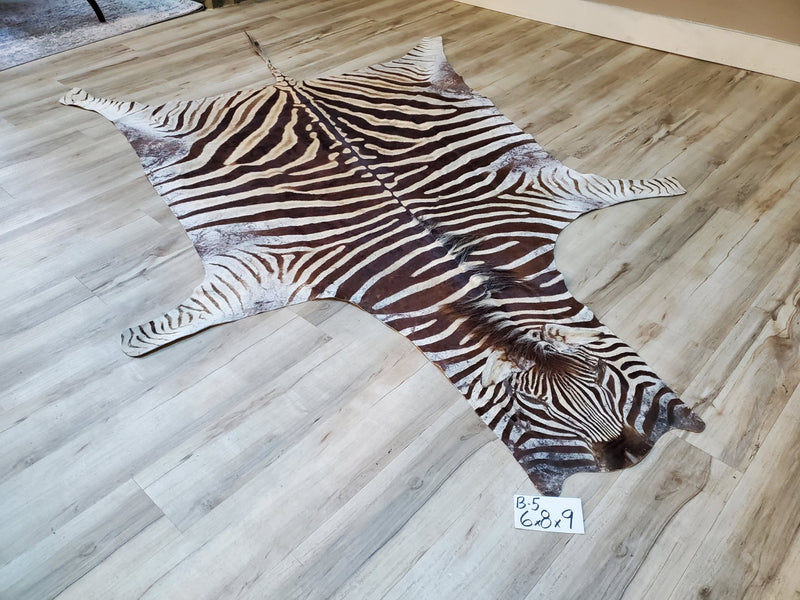 B Grade Zebra Skin Rug- B5